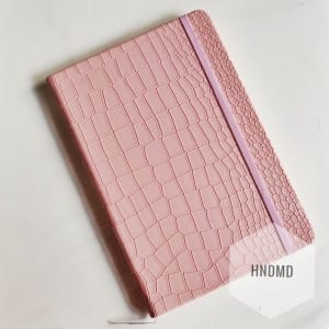 Hardbound Notebooks or Diary (5.5 by 8 inch) - Leather Effect - Blush Pink