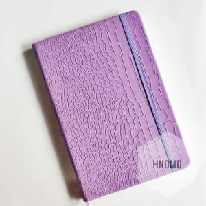 Hardbound Notebooks or Diary (5.5 by 8 inch) - Leather Effect - Lavendar