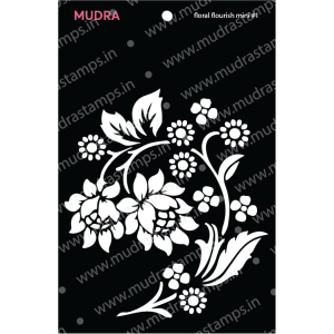 Mudra Stencils - Floral Flourish Mini 1