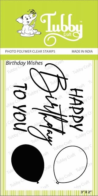 Tubby Photopolymer Clear Stamps - Birthday Wishes