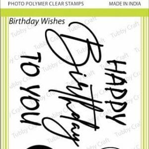 Tubby Photopolymer Clear Stamps - Birthday Wishes