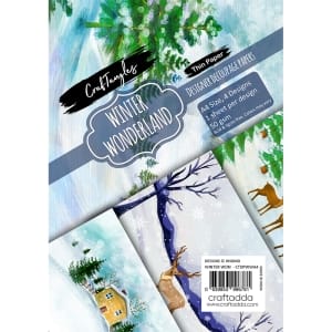 CrafTangles Decoupage Paper Pack  - Winter Wonderland (A4) - 4 sheets