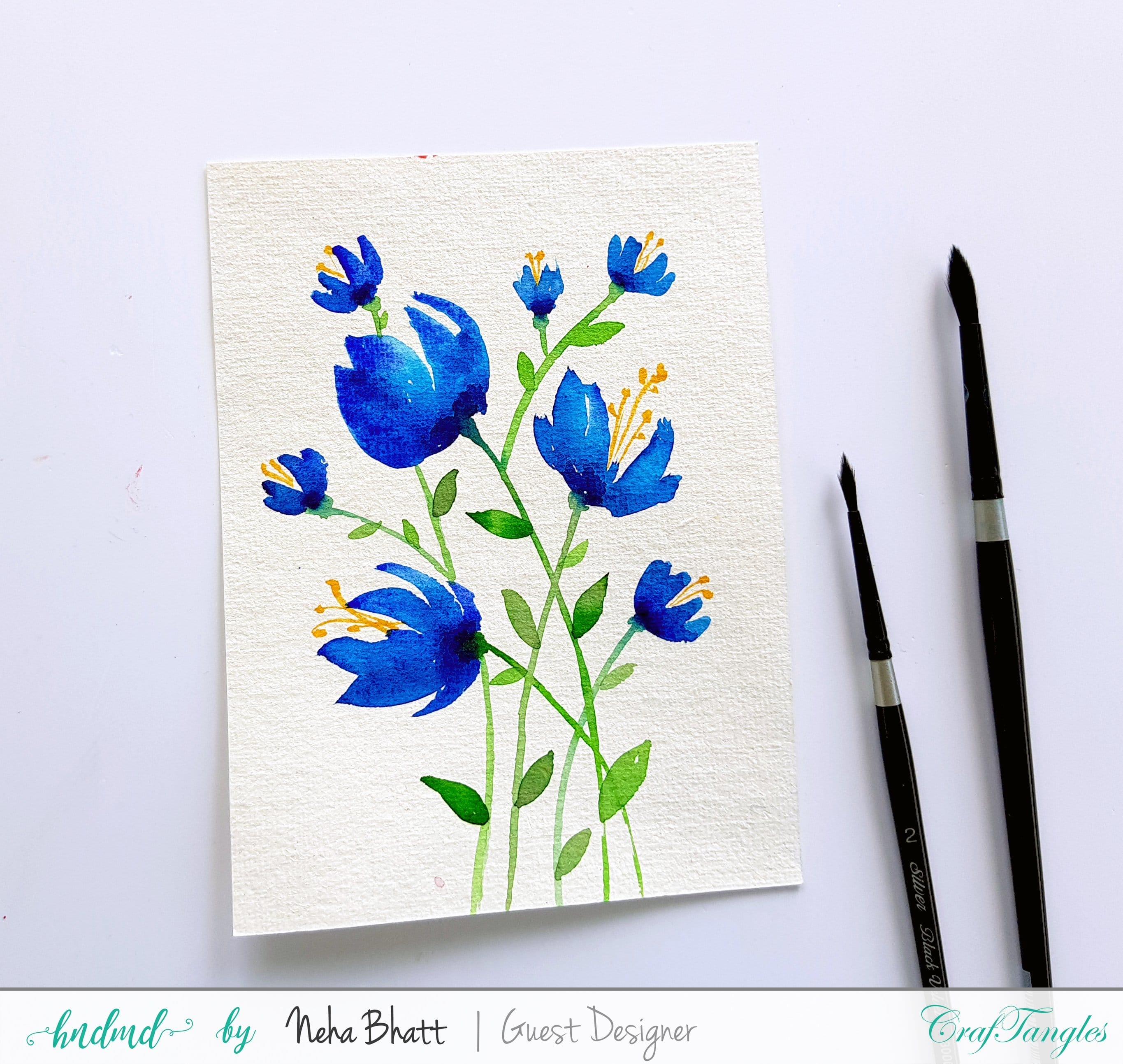 CrafTangles 100% cotton 300 gsm Smooth handmade Watercolor Paper (Cold Press) (Pack of 10) - 9 by 12 inches 20190827 163308 20190827_163308