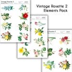 CrafTangles Elements Pack  - Vintage Rosette 2 (3 sheets of A4)