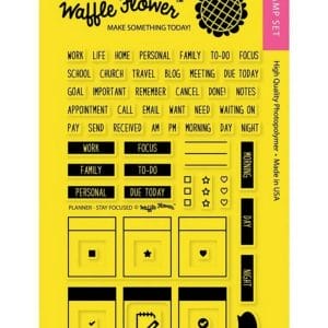 Waffle Flower Crafts Clear Stamps 4"X6" - Planner- Stay Focused