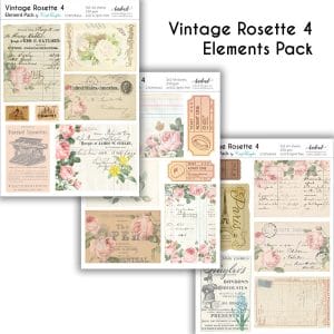 CrafTangles Elements Pack - Vintage Rosette 4 (3 sheets of A4)