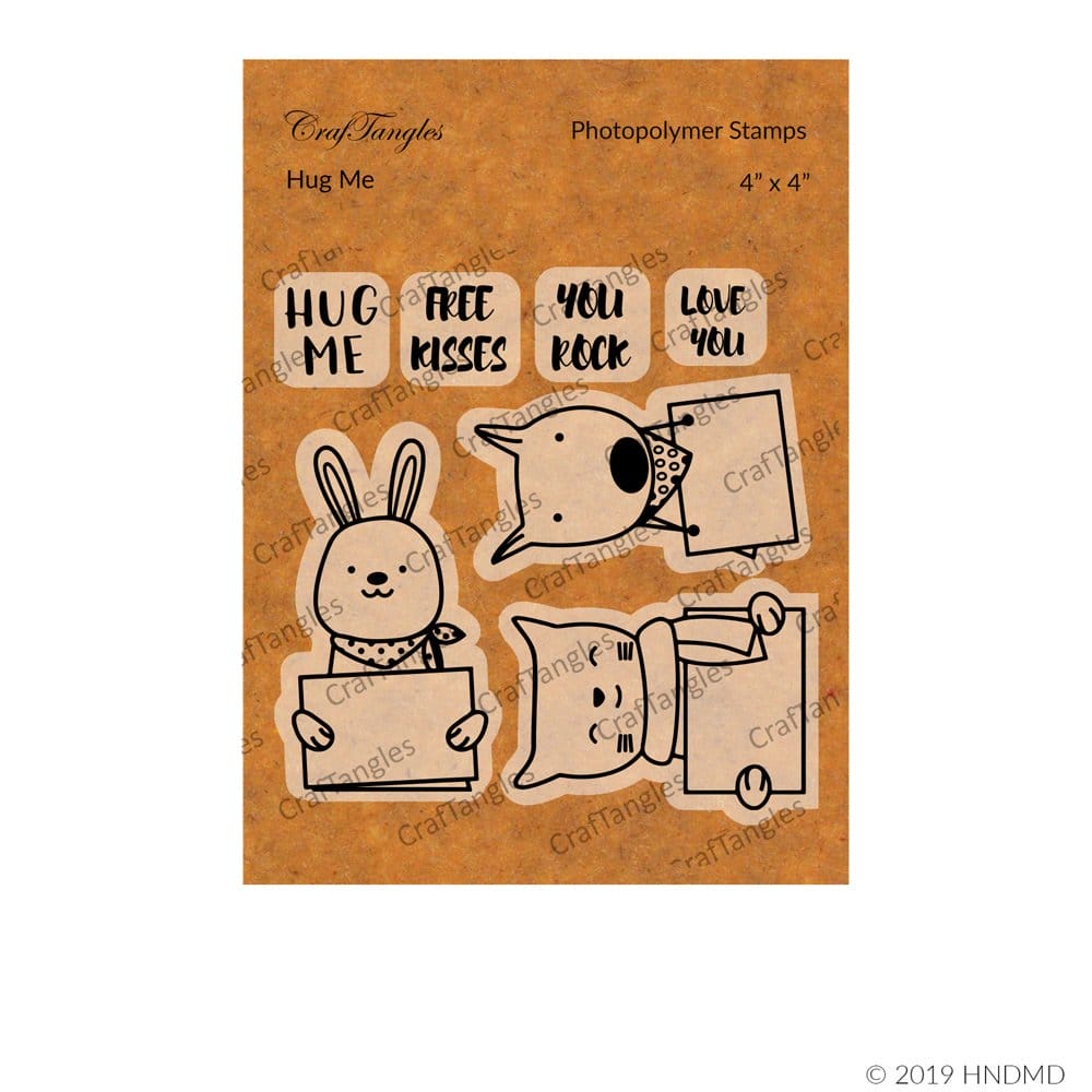 CrafTangles Photopolymer Stamps - Hug Me 83 Hug Me CrafTangles Photopolymer Stamps - Hug Me