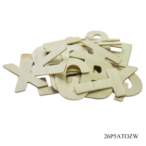 Natural Wooden Alphabets (A to Z)