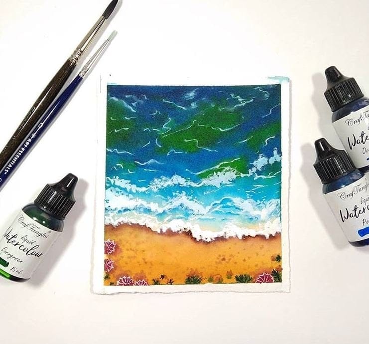 BeachWatercolorpainting