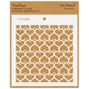 CrafTangles 6"x6" Stencil - Heart Mesh