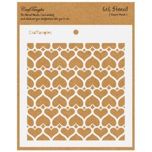 CrafTangles 6"x6" Stencil - Heart Mesh