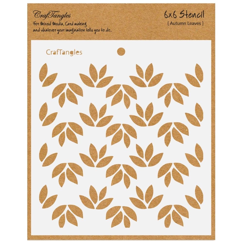 CrafTangles 6"x6" Stencil - Autumn Leaves CTCS119 Autumn Leaves CrafTangles 6"x6" Stencil - Autumn Leaves
