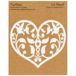 CrafTangles 6"x6" Stencil - Simple Ornamental Heart