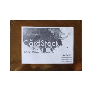 CrafTangles Gold mirror Cardstock / Paper A4 (200 gsm) (Set of 10 sheets)