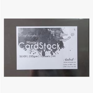 Silver mirror Cardstock / Paper A4 (350 gsm) (Set of 10 sheets)
