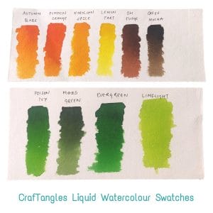 CrafTangles Liquid Watercolour Swatch 2