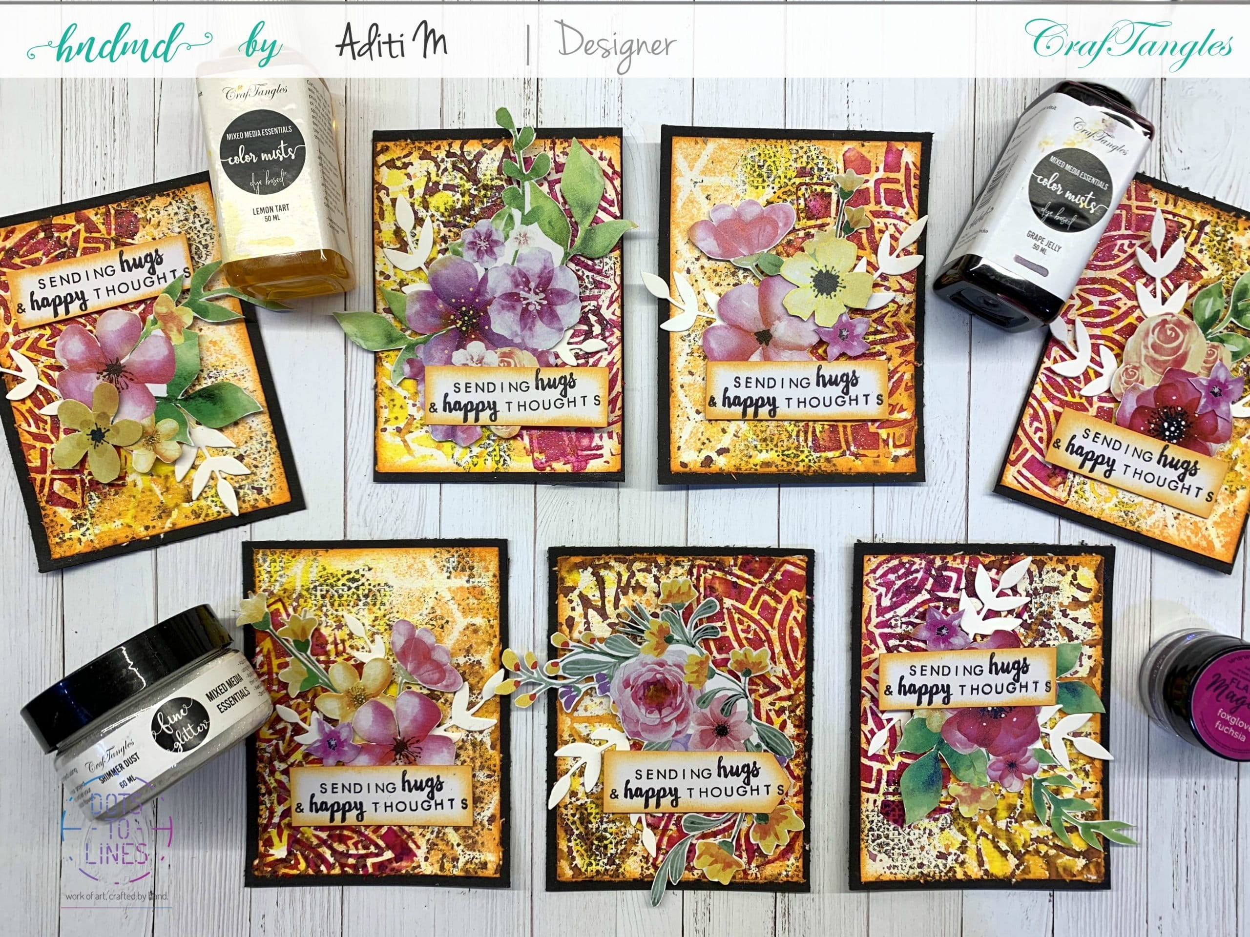 CrafTangles Elements Pack - Watercolor Florals 2 (3 sheets of A4) CrafTangles Cards Nov 2020 4 CrafTangles_Cards_Nov_2020_4