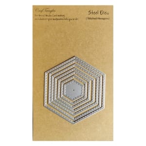 CrafTangles Steel Dies - Stitched Hexagons (Set of 7 dies)
