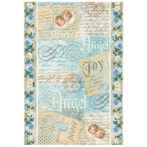 Stamperia Rice Paper A4 - Angel Postcard DFSA4009 Stamperia A4 rice paper for decoupage Stamperia Rice Paper A4 - Angel Postcard