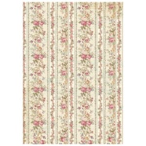 Stamperia Rice Paper A4 - Tiny Roses Wallpaper