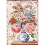 Stamperia Rice Paper A4 - Vintage Vase