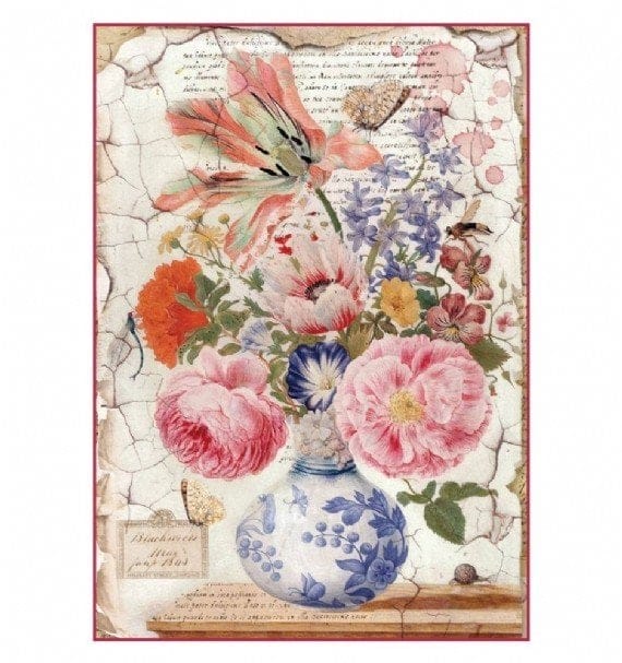 Stamperia Rice Paper A4 - Vintage Vase DFSA4277 Stamperia A4 rice paper for decoupage Stamperia Rice Paper A4 - Vintage Vase