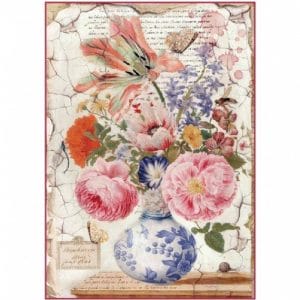 Stamperia Rice Paper A4 - Vintage Vase