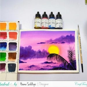 Heena_Watercolor_pink_sunset