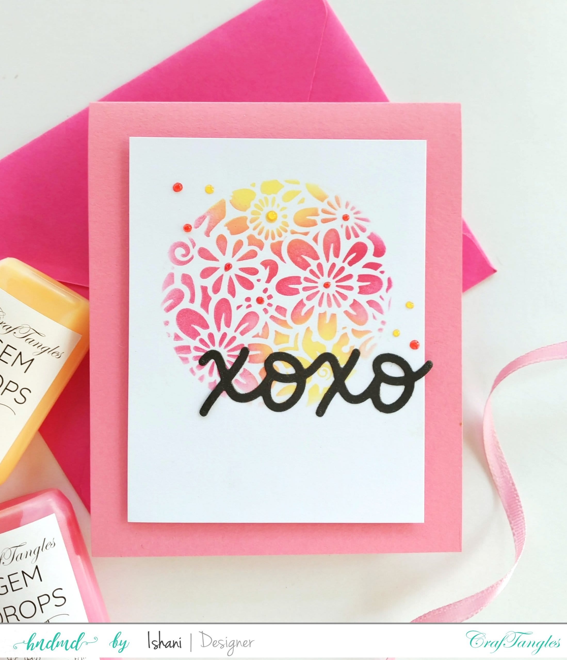 CrafTangles Stencil Masks - Circles (Masking Stencils - Set of 6 stencils) Ishani CraftTangles Cards July2020 1 Ishani_CraftTangles_Cards_July2020_1