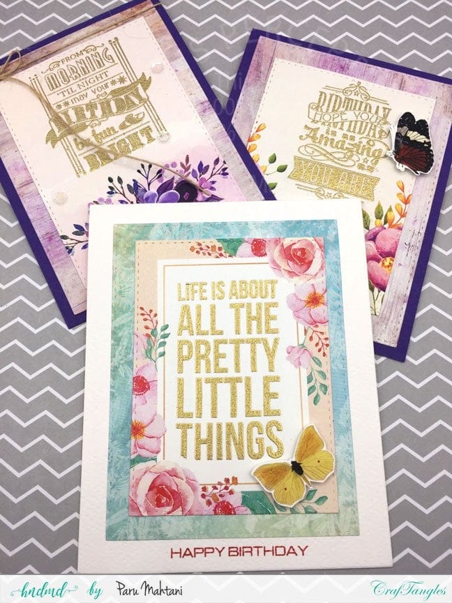 CrafTangles Elements Pack - Watercolor Florals 2 (3 sheets of A4) Paru Watercolor Florals Paru_Watercolor_Florals