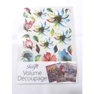 Shilpi Transparent Sospeso / Volume Decoupage Sheet - Blue Florals