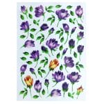 Shilpi Transparent Sospeso / Volume Decoupage Sheet - Purple Florals