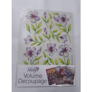 Shilpi Transparent Sospeso / Volume Decoupage Sheet - Woodland Phlox