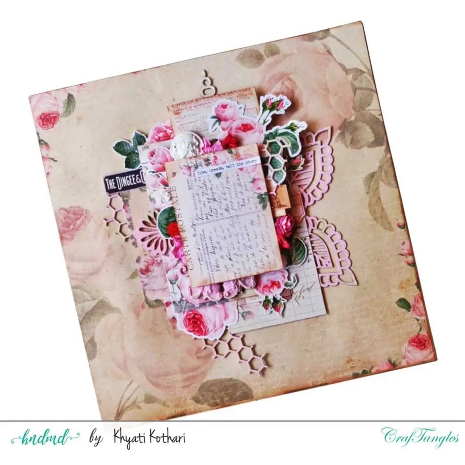 CrafTangles Scrapbook Paper Pack - Vintage Rosette (6"x6") - Image 3