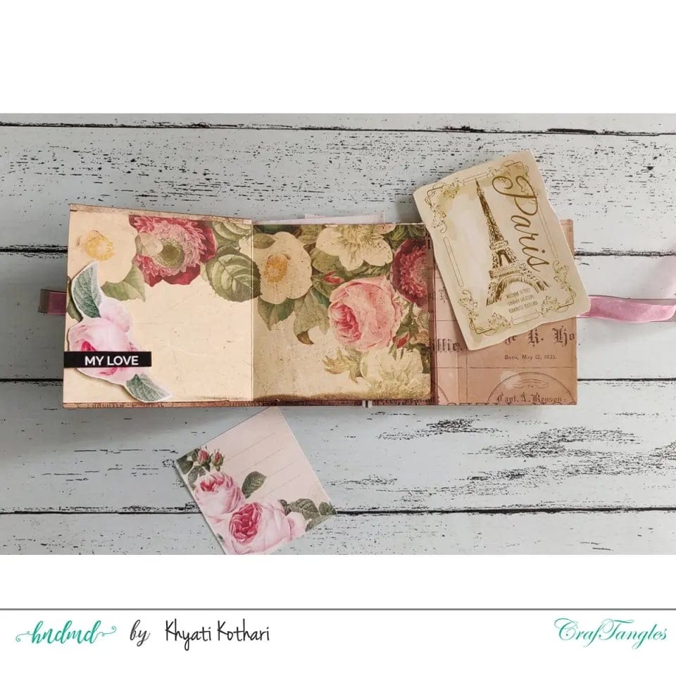 CrafTangles Scrapbook Paper Pack - Vintage Rosette (6"x6") - Image 5