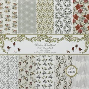Winter Woodland - A Scrapbook Paper (Pack of 20 sheets) - 6 by 6 inch