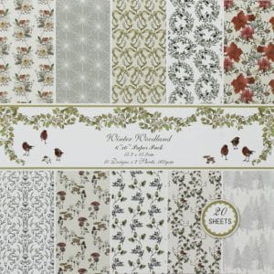 Winter Woodland - A Scrapbook Paper (Pack of 20 sheets) - 6 by 6 inch