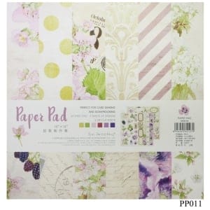 10x10 EnoGreeting Scrapbook paper pack - Lavender (PP011) (Set of 24 sheets and 2 die cut sheets)