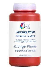 Hakims Pouring Paint - Orange Plume