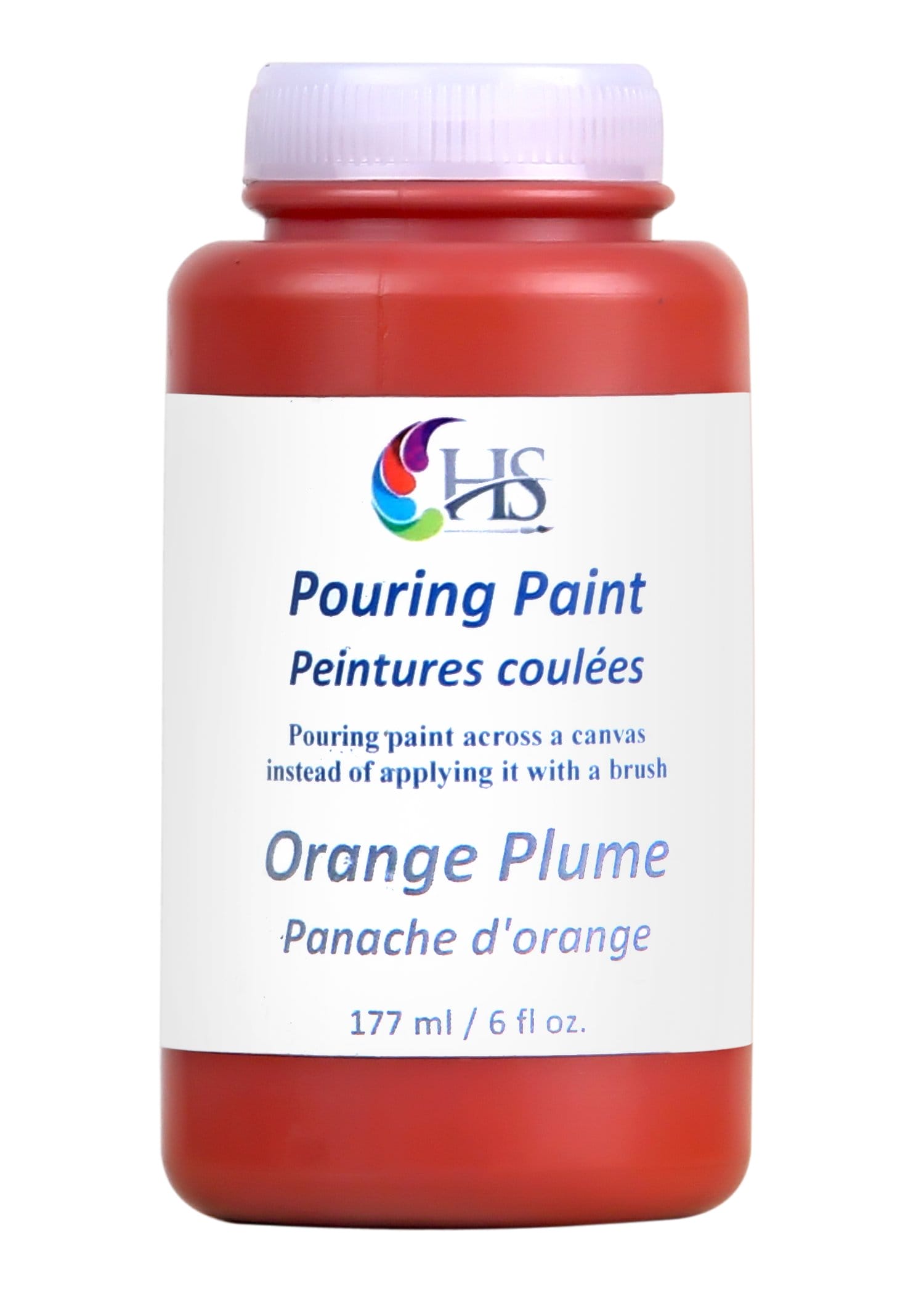 Hakims Pouring Paint - Orange Plume