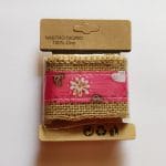 Printed Jute Ribbon - Pink prints (J5FC0060-06)