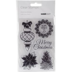 KaiserCraft Clear Stamps 6"X4" - Christmas Wishes