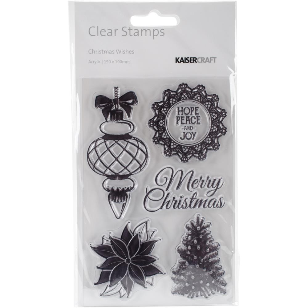 KaiserCraft Clear Stamps 6"X4" - Christmas Wishes kaisercraft clear Stamp christmas wishes KaiserCraft Clear Stamps 6"X4" - Christmas Wishes
