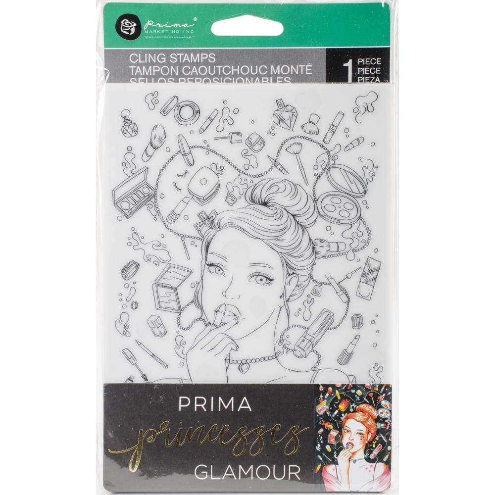 Prima Marketing Princesses Cling Stamp 5"X7" - Glamour prima cling Stamp princess glamour Prima Marketing Princesses Cling Stamp 5"X7" - Glamour