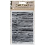 Prima Cling Stamp 4"X6" - Wood Design Lines