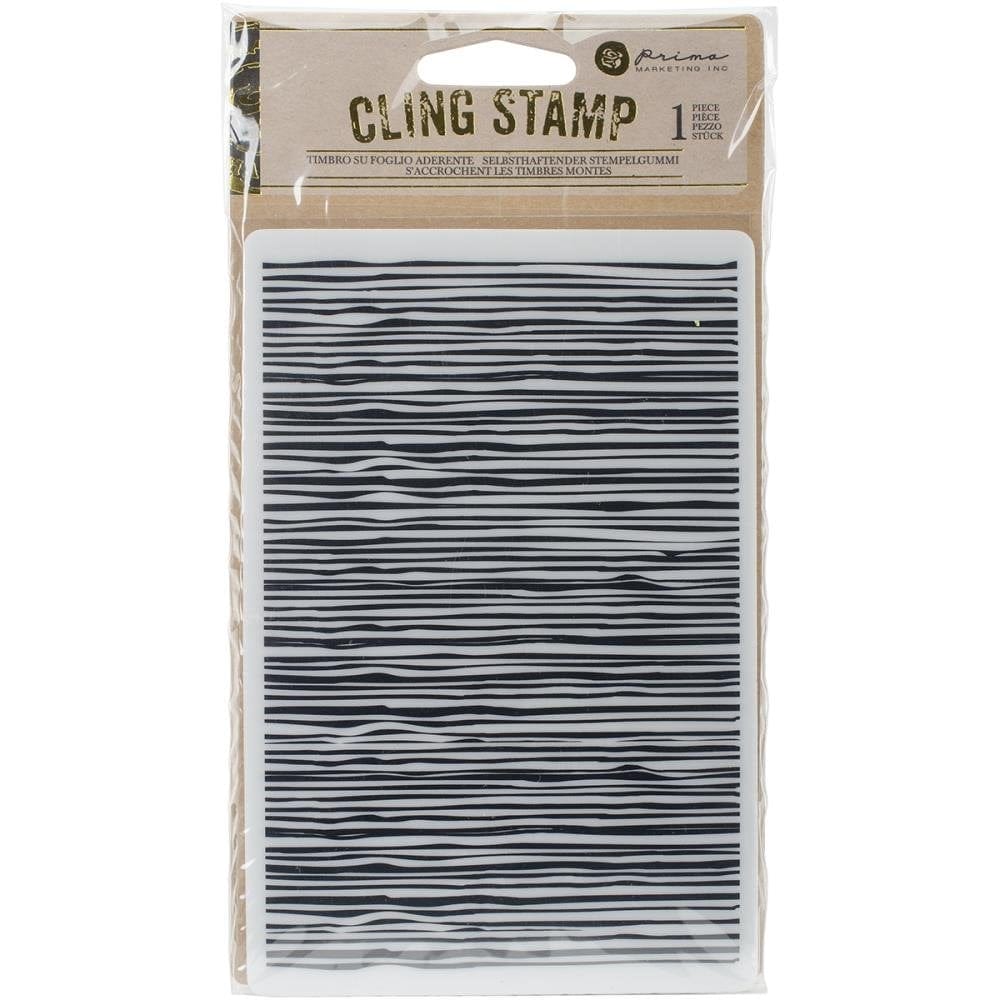 Prima Cling Stamp 4"X6" - Wood Design Lines prima cling Stamp wooden lines Prima Cling Stamp 4"X6" - Wood Design Lines