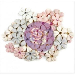 Prima Marketing Lavender Frost Paper Flowers 60/Pkg