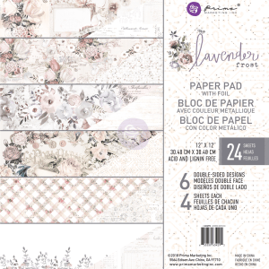 Prima - Lavender Frost - 12x12 Paperpack (24 double sided sheets)