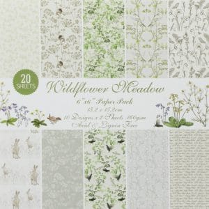 Wildflower Meadows Scrapbook Paper (Pack of 20 sheets) - 6 by 6 inch