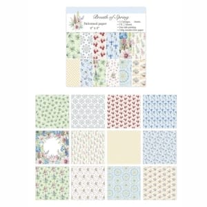 12x12 Scrapbook paper pack - Breath of Spring (Set of 24 sheets)
